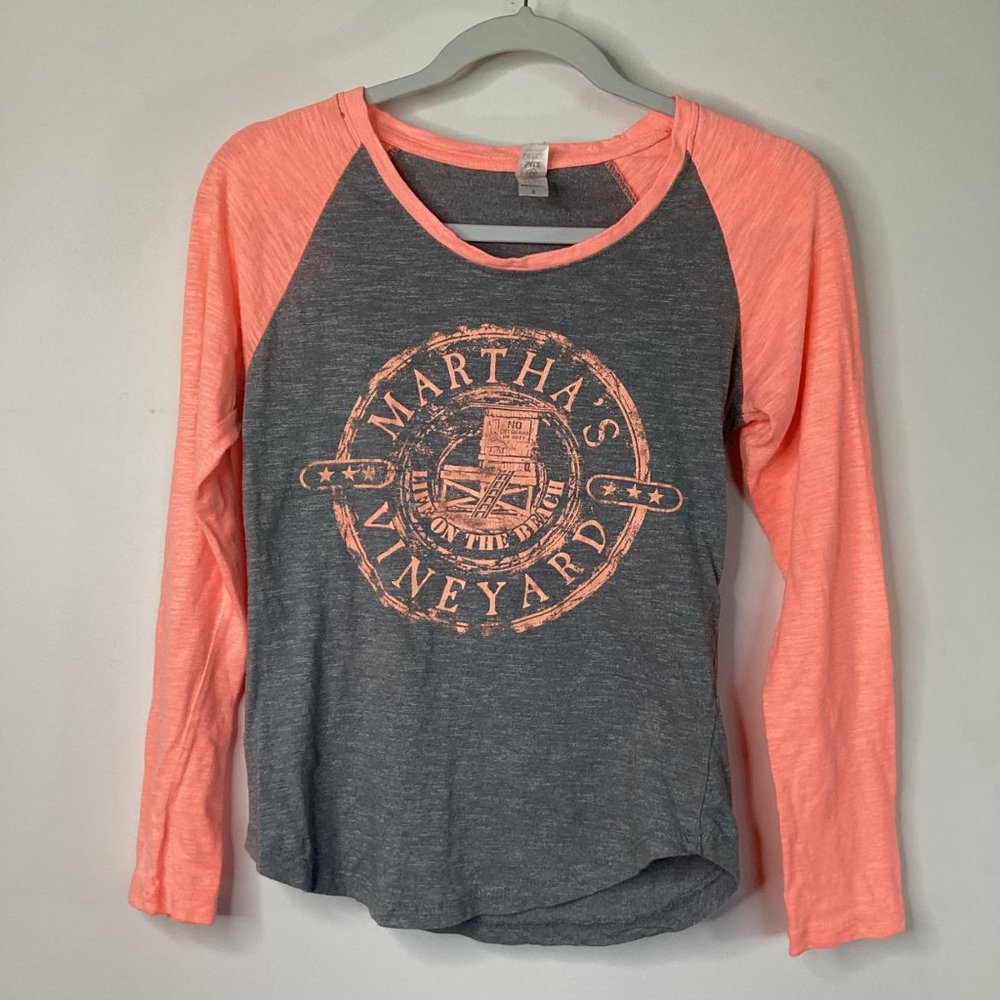 Martha's Vineyard by Salt Creek Apparel Cotton Blend Baseball Style Shirt - Size